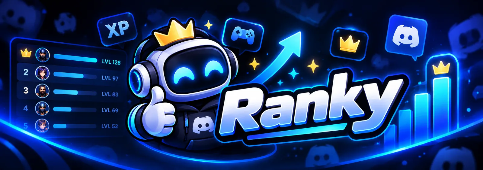 Ranky: XP, levels and leaderboards for Discord